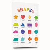 Shapes Kids Educational Wall Art – Fun Learning Poster