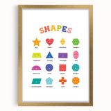 Shapes Kids Educational Wall Art – Fun Learning Poster