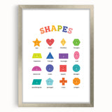 Shapes Kids Educational Wall Art – Fun Learning Poster