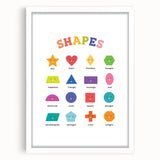 Shapes Kids Educational Wall Art – Fun Learning Poster