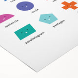 Shapes Kids Educational Wall Art – Fun Learning Poster