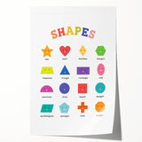 Shapes Kids Educational Wall Art – Fun Learning Poster