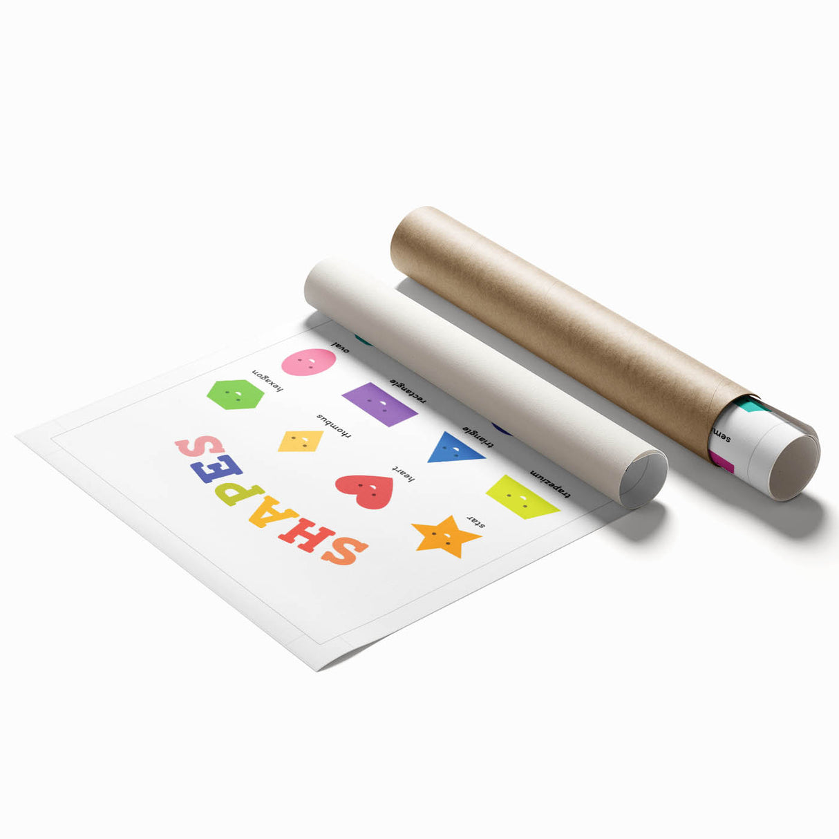Shapes Kids Educational Wall Art – Fun Learning Poster