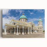 Large black and white stretched canvas of Ethiopian scenery, ideal for kitchen wall art.