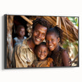 Black and white landscape art painting of Madagascar on framed canvas, ideal for bedroom wall decor.