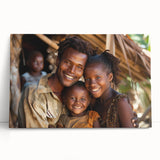 Large black and white stretched canvas depicting a Madagascar landscape, ideal for kitchen wall art or bedroom decor.