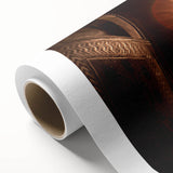 Art deco poster of Moroccan scenery in muted earth tones on rolled canvas, ideal for nursery wall art.