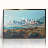Large art print of a South African scenery in muted earth tones on a framed acrylic, ideal for modern art wall decor.