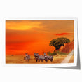 Extra large rolled print of Tanzania scenery with vibrant green and earth tones, ideal for art wall dining room.