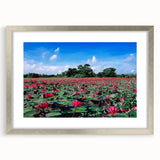 Textured abstract art print of a serene Bangladesh landscape in muted earth tones on a framed canvas, ideal for bedroom art.