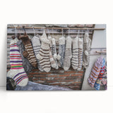 Black and white large art print of a serene Georgian landscape on stretched canvas.