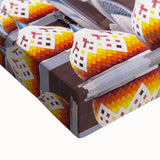 Large art featuring a black and white landscape painting of an Indonesian scenery on stretched canvas.