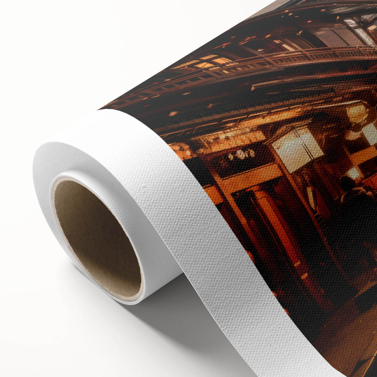 Art Deco poster of Kyoto scenery in pastel shades on rolled canvas, ideal for nursery wall art.