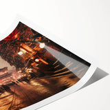 Extra large wall art of line art flowers set against a muted background, ideal for large living room wall decor.