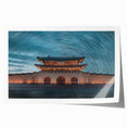 Extra large rolled print of a serene Korean landscape in soft pastel shades, ideal for art wall dining room.