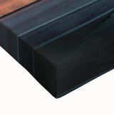 Large art of a black and white Korean landscape painting on stretched canvas, suitable for bedroom wall decor.