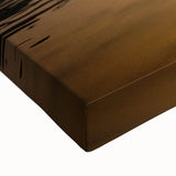 Black and white landscape art painting of a serene Laotian scenery on stretched canvas, suitable for bedroom wall decor.