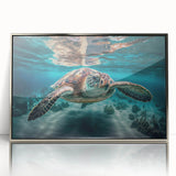 Mid-century modernist art depicting a Malaysian landscape in muted earth tones on a framed acrylic panel.