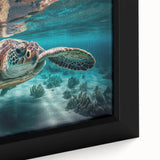 Extra large framed canvas featuring a textured, colorful Malaysian landscape, ideal for living room wall art.