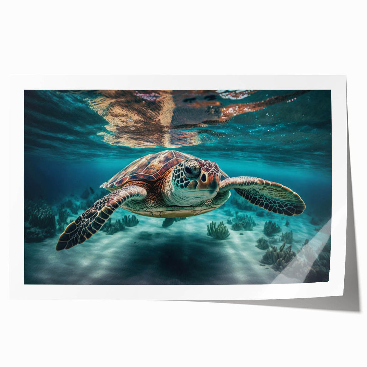 Extra large rolled print featuring a floral scene in Malaysia with vibrant green and subtle pink tones.