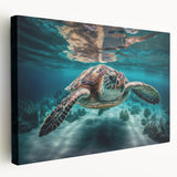 Panoramic view of a Malaysian landscape on a stretched canvas, with lush green tones, ideal for kitchen wall art.