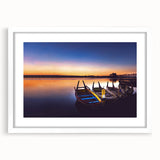 Abstract art print of a Myanmar landscape in muted earth tones on a white matted frame, suitable for dining room decor.