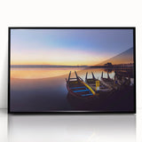 Large abstract wall art of Myanmar scenery with muted earth tones on black framed acrylic.