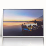 Art deco poster of a Myanmar scenery in muted earth tones on a white framed acrylic, suitable for modern art wall decor.