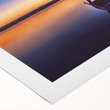 Art deco poster of a Myanmar landscape in muted earth tones on rolled canvas, suitable for dining room decor.