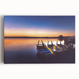 Black and white photograph of a Myanmar landscape on stretched canvas, ideal for kitchen wall art.