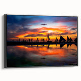 Black and white landscape art painting of a rural Philippine scene on framed canvas, ideal for bedroom wall decor.