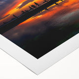 Art deco poster of a serene Philippine landscape on rolled canvas, ideal for dining room wall art.