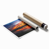 Extra large rolled print depicting a serene Philippine landscape with lush greenery and vibrant flowers.