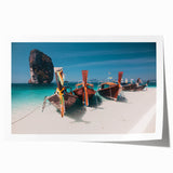 Extra large rolled print of a serene Thai landscape in soft pastel shades, ideal for dining room wall art.