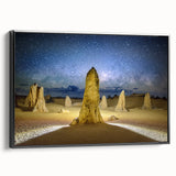 Black and white framed canvas of Perth landscape, ideal for bedroom wall art.