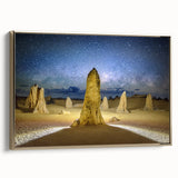 Framed canvas of a vintage Perth, Australia landscape painting in colorful hues, ideal for living room decor.