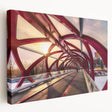 Scenic Alberta, Canada landscape on stretched canvas, featuring lush greenery and mountains, ideal for kitchen wall art.