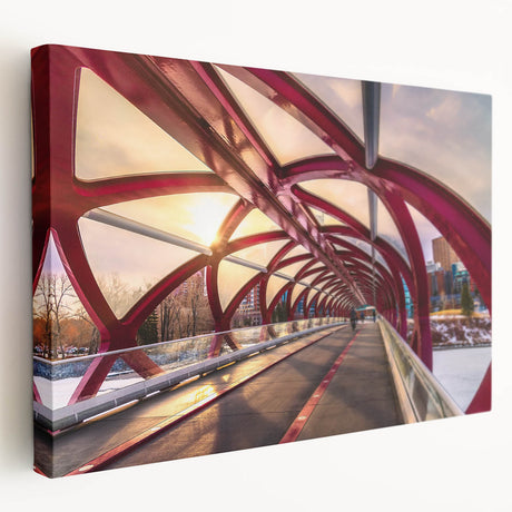 Scenic Alberta, Canada landscape on stretched canvas, featuring lush greenery and mountains, ideal for kitchen wall art.