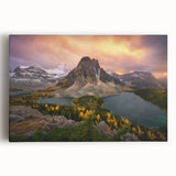 Black and white photograph of British Columbia scenery on a stretched canvas, ideal for kitchen wall art.