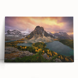 Black and white photograph of British Columbia landscape on stretched canvas, ideal for kitchen wall art.