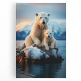 Black and white large art print of Manitoba scenery on stretched canvas, ideal for kitchen wall art.