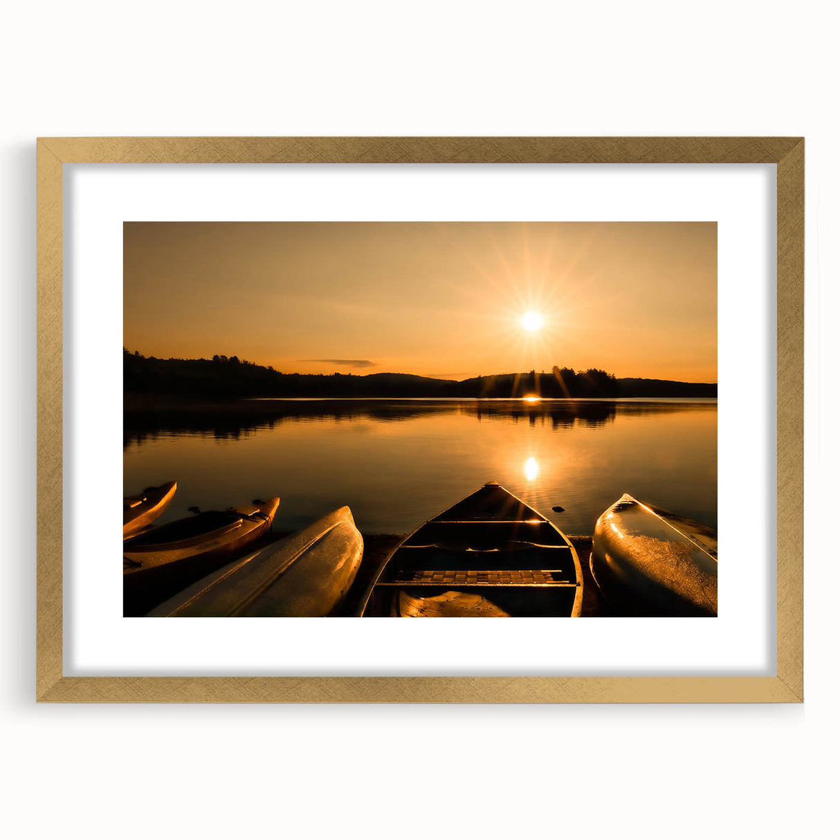 Extra large abstract art print depicting textured scenery of Ontario, Canada in muted earth tones on a framed canvas.