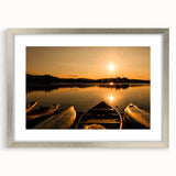 Textured abstract art print of a serene Ontario landscape in muted earth tones, framed in silver, ideal for bedroom art.