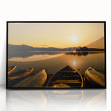 Large abstract wall art depicting Ontario, Canada scenery in muted earth tones on a framed acrylic.