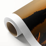 Art deco poster of Ontario, Canada scenery in pastel shades on rolled canvas, suitable for nursery wall art.