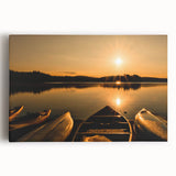 Black and white photo of Ontario scenery on stretched canvas, ideal for kitchen wall art.