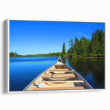 Vintage poster art of Quebec scenery on framed canvas, featuring colorful art in extra large size, ideal for living room.