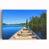 Black and white stretched canvas of Quebec scenery, ideal for kitchen wall art.