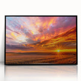 Large abstract wall art depicting Saskatchewan scenery in muted earth tones on a framed acrylic.