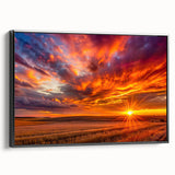 Black and white landscape art painting of Saskatchewan on framed canvas, ideal for bedroom wall decor.